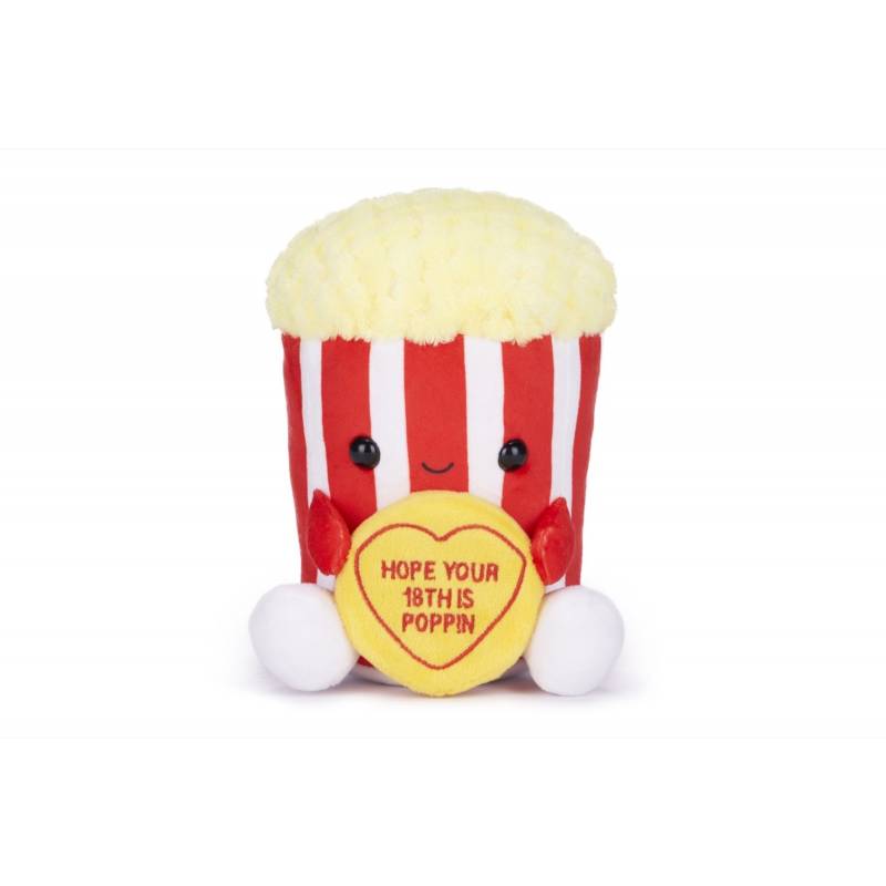 Love Hearts Happy 18th Popcorn Bear