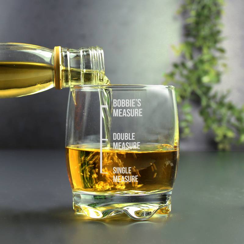 Personalised Measures Whisky Glass